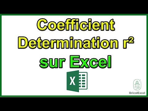 Comment calculer coefficient determination r2 sur excel