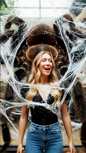 Woman Trapped by Giant Spider 🕷️😱