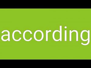 According Definition & Meaning