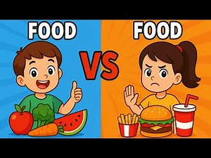 Healthy And Unhealthy Foods For Kids | Fun Learning With Examples For Kids | Kids Learning