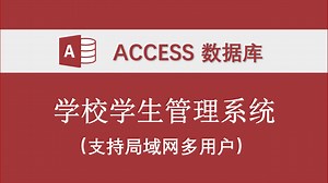 不用编程制作一个《学校学生管理系统》access数据库，支持局域网多用户使用，可分配权限
