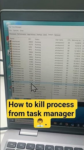 How to kill a process from task manager. #cmd #taskmanager #task #windows