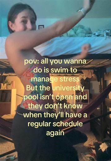 mind you when I checked the website it said that they were open for swim hours and I walked all the way there just for the pool to not be open and the rec center manager didn’t know when it would be open again literally kms #swimming #stressmanagement #college #relatable #fyp