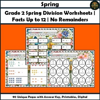 Grade 2 Spring Division Math Fact Fluency 12 Remainder Place Value Logic
