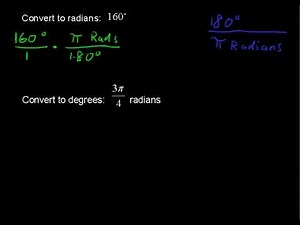 How to Convert Between Degrees and Radians - Precalculus Tips