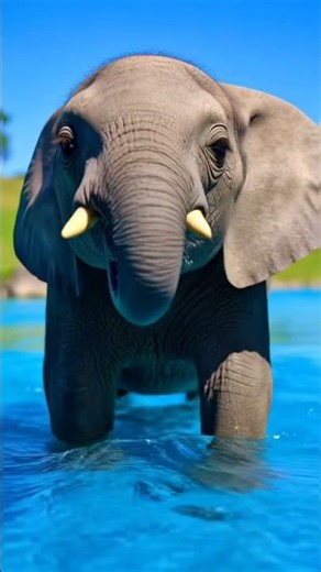 Splish Splash! The Happy Elephant Plays in Water 💦 | Fun Animal Rhyme