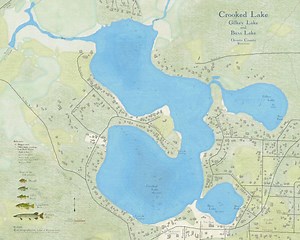 Vintage Crooked Lake Map: Oconto County Wisconsin (digital Download) - Etsy Canada
