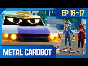 [🤖BEST] Police Car Robot Blue Cop's Car Chase 🚔🚨 Metal Cardbot Compilation 🦾 Episodes 14-15 Season 1
