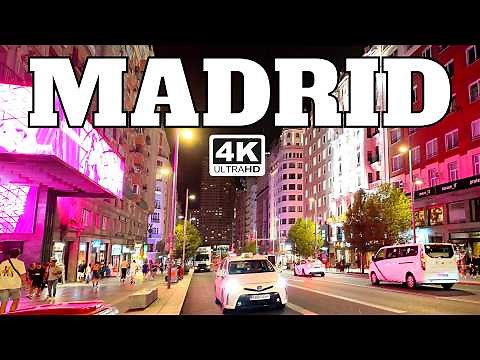 MADRID Nightlife 🇪🇸 Explore Spain's Capital City Center at Night [4K HD 60FPS]