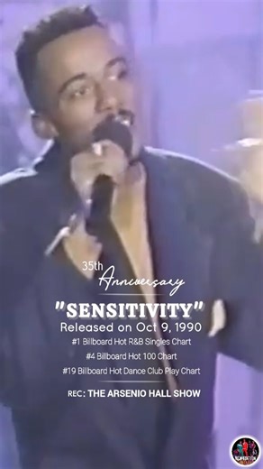 "Sensitivity" celebrated its 35th anniversary on October 9th. The song, released in 1990, was the lead single from Ralph Tresvant's solo album. . Written and produced by Jimmy Jam and Terry Lewis, it reached number one on Billboard's Hot R&B Singles chart and the UK Singles chart. It also peaked at number four on Billboard's Hot 100 chart and number 19 on the Hot Dance Club Play Chart. The song is certified gold by the RIAA. . Happy 35th Anniversary 🎉🎊 . Here's a clip of Ralph performing "Sens