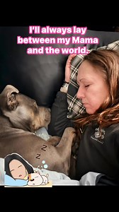 She thinks she protects me. But really… I protect her too. 💙 #sleepypup #Dakota #Lovingmoments #unconditionallove #preciousmoments | Dakota - Baby D to Mama
