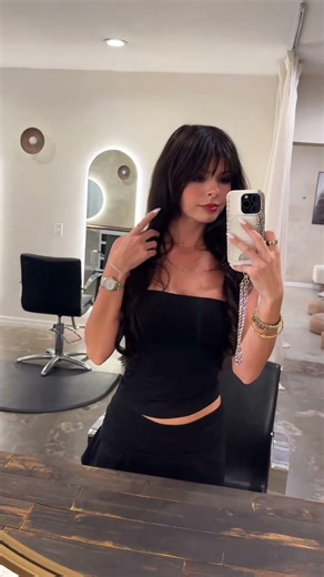 wispy bangs and layers for summer