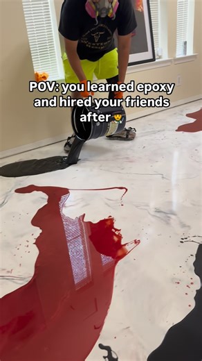 Jacob Flores on Instagram: "Just start bro #epoxy #jakeepoxy #resinfloor"