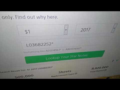 More Rare 2017 1 Dollar Bill Star Note