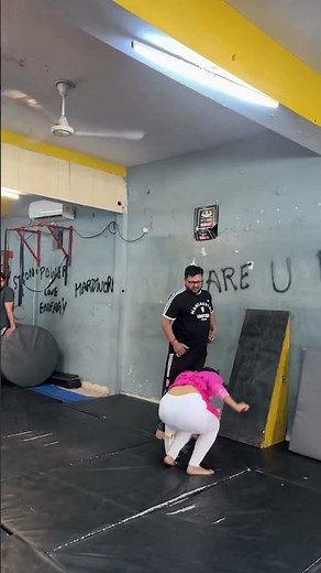 Girls gymnastic wall flips video #shorts #youtubeshorts