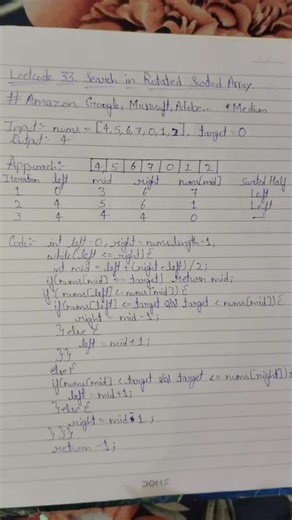 shubham yadav 🧑‍💻 on Instagram: "DAY: 100/100♡🧿 HARD-LEETCODE PROBLEM NO.33, SEARCH IN ROTATED SORTED ARRAY 💌, जय श्री राम 🚩 #coding #programming #programmer #python #developer javascript code technology coder codinglife computerscience reelitfeelit❤️❤️ java webdevelopment webdeveloper tech reels softwaredeveloper software webdesign codingisfun reelsinstagram softwareengineer programmers reelkarofeelkaro❤ cybersecurity development computer hacking programmingmemes"