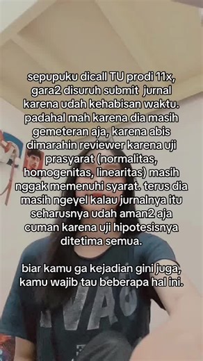 Syarat Uji Regresi Linear Sederhana yang Harus Dipenuhi