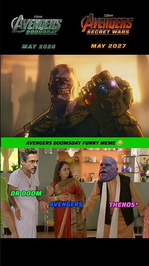 Avengers Doomsday 🥵Entry Thenos 🥶 Marvel Funny Meme 🤣#avengersdoomsday #marvel #marvelfans #short
