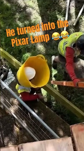 BUCKET FALLS ON MANS HEAD!! 💥🪣#fail #funny #crazy #working #construction #viral #shocked
