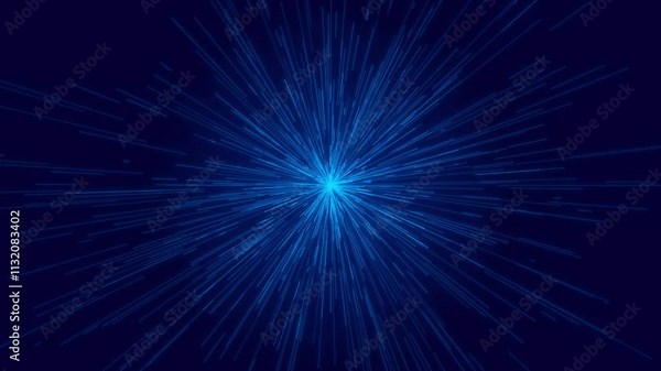 Digital space sci fi tunnel with green blue big data hi tech information flow blockchain. High Speed Light Streaks internet data, lines HUD hologram projector. GUI, UI. Virtual reality. Science tech