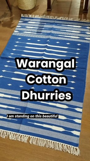 22K views · 86 reactions | Warangal Flatweave Dhurries, handwoven in pit loom in interlock technique, with striking geometric designs and colour combinations. Material: 100% Cotton 5 x 3 feet Rs 3300 6 x 4 feet Rs 4400 Including taxes and delivery in India Overseas courier extra To order, WhatsApp us at wa.me/+919867707414 #magicroommumbai #dhurries #cottondhurries | The Magic Room | Facebook