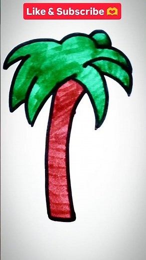 How to Draw a Jungle Tree 🌴 | Easy Drawing for Kids #jungletreedrawing #kidsdrawing #howto