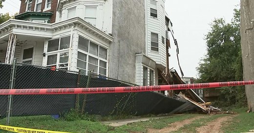 Couple relieved nobody was injured in partial building collapse in Philadelphia