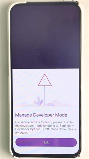 yono sbi developer mode enable problem | yono sbi login problem | developer mode enable yono sbi