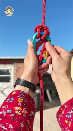 Essential for Carabiner Rope Knots! 10-Second Ultra-Strong Auto-Lock Descender Knot 💡