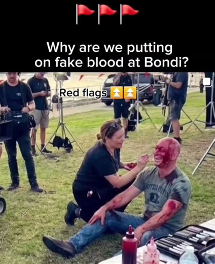 ℧ Apollo vs Algorithm Ω on Instagram: "Bondi attack proof of crisis actor Arsen Ostrovsky having fake blood and make up put on . Same shirt ,same red flags and handrail in the background . Not Ai generated images , "Shooter" served in the IDF . How did mossad know? Almost like an inside acting job if you ask me. Violence and lying are never the answers."