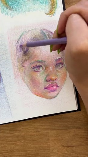 Vibrant Color Pencil Portraits with Fun Colors | Art Tips & Process