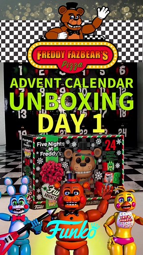 FIVE NIGHTS AT FREDDY’S FUNKO POP ADVENT CALENDAR UNBOXING DAY 1 #fnaf #fivenightsatfreddys #funko #funkopops #adventcalendar #pizza #freddiefazbear #fazbearpizza #fivenightsatfreddy #fivenightsatfreddysmovie #freddyfazbear #adventcalendar #countdown #fnafpops #unboxing #mystery #surprise #toyunboxing #toys #fyp #foryoupage #trending #viral