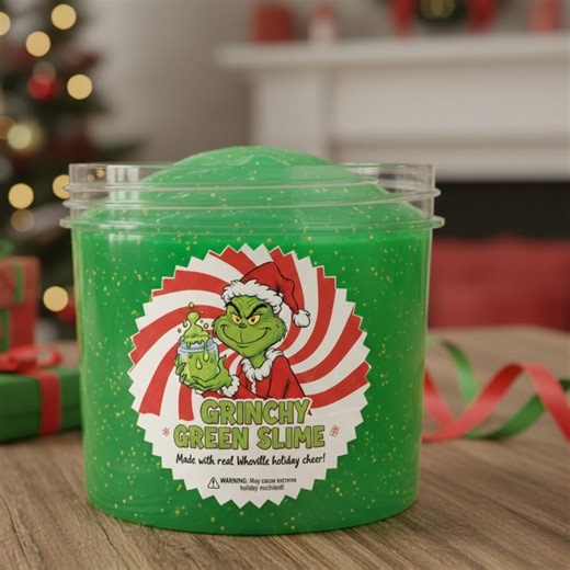 Grinchy Green Slime Labels Printable, Christmas Party Favour Stickers - Etsy