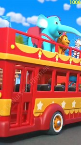 56K views · 346 reactions | 1006 Wheels On The Bus (Circus Animals) |...