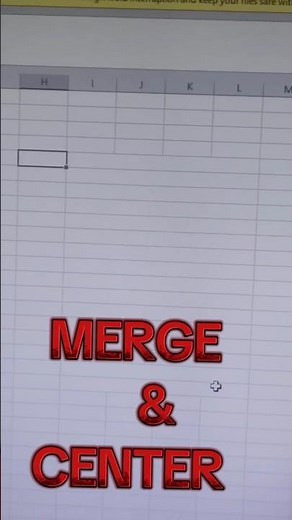 How to Merge and Center in Excel using Shortcut Key#exceltipsandtrick #ExcelShortcuts#MergeAndCenter