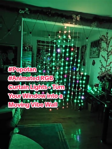 #Popotan #Animated RGB Curtain Lights - Turn Your Window into a Moving Vibe Wall #TikTokShop