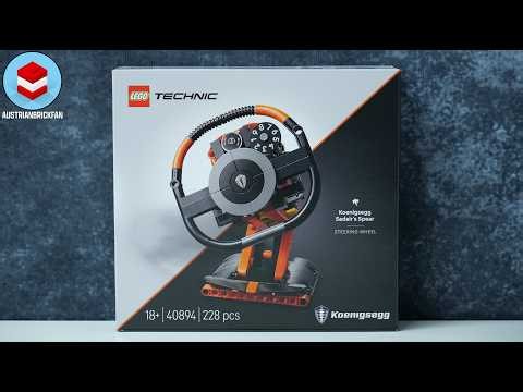 LEGO Technic 40894 Koenigsegg Sadair's Spear Steering Wheel - LEGO Speed Build Review