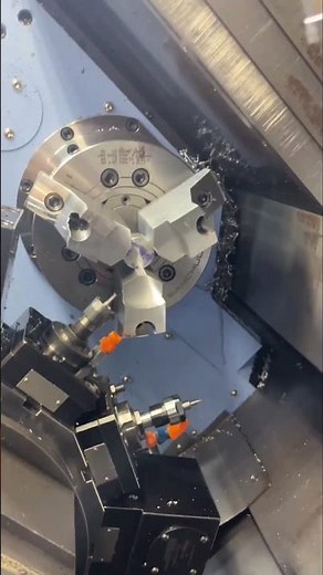 Getting there ✅#setup #cnc #cnclathe #cncmill #cncmachine #milling #cnctools #machinist #machineshop