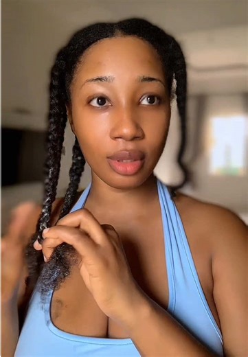 The Lagos heat recently is not smiling at anybody 😭 Today I refused to suffer under a wig, so we’re going to church with our natural hair. Just a quick moisture routine low-manipulation protective style because I’m trying to grow my hair to table length, and that means learning to leave it alone. Natural hair girls, you understand the struggle 😂 #naturalhairjourney #naturalhairreels #protectivestyles #naturalhaircare #naturalhairroutine