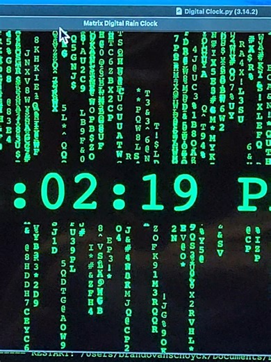 Having a blast learning python! Here's a digital clock I've been working on, made completely in python!