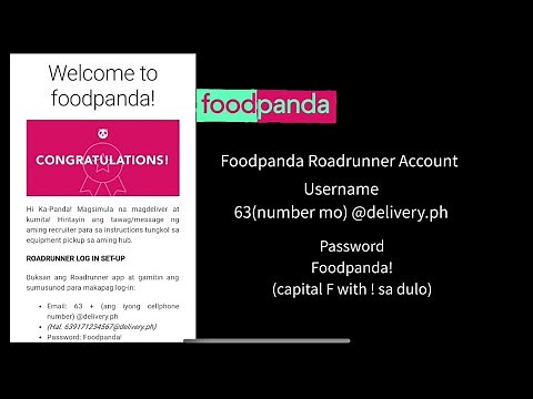 Foodpanda New Rider Guide Roadrunner app installation / login / username / password / android / ios