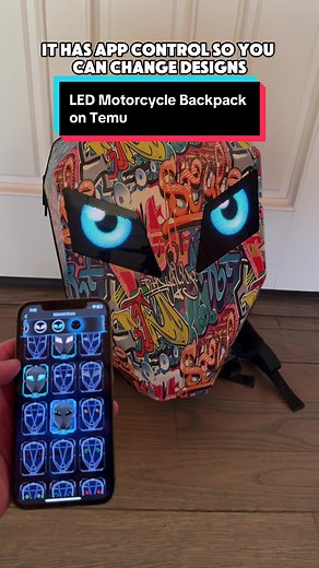 LED Motorcycle Backpack: Customizable Display on Temu