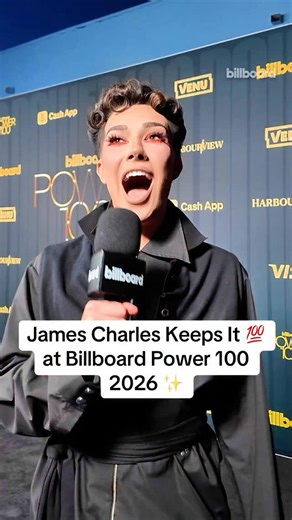 Call ‘em out! 😂 James Charles Keeps It 💯 on Billboard’s Power 100 2026 red carpet ✨ | Billboard