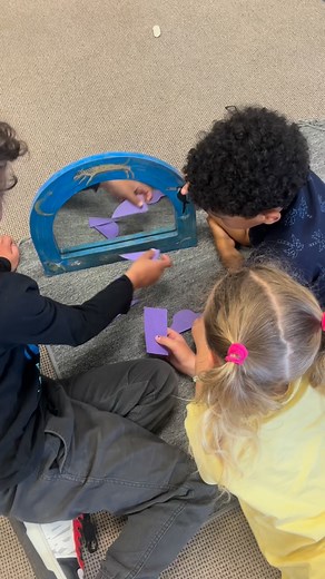 34 reactions | Geometry is fun! ✨ In our 6–9 environment, we’re always exploring concepts through hands-on experiences. This week, our first years revisited symmetry! Experimenting with mirrors, discovering balance, and bringing it all to life through art.  #lilyhousemelkbos #handsonlearning #montessorieducation | Lily House Melkbos | Facebook
