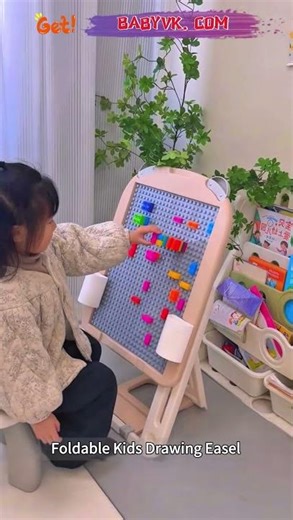 Foldable Kids Drawing Easel – Drawing, Doodling & Building in One Board #ToddlerPlay