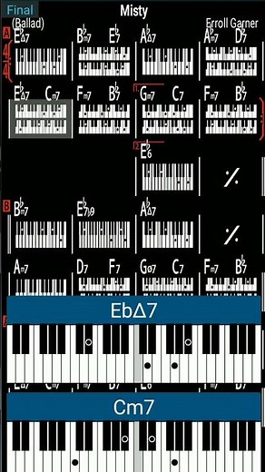 Misty Erroll Garner Jazz Piano Tutorial | Jazz Chords Medium Up Swing