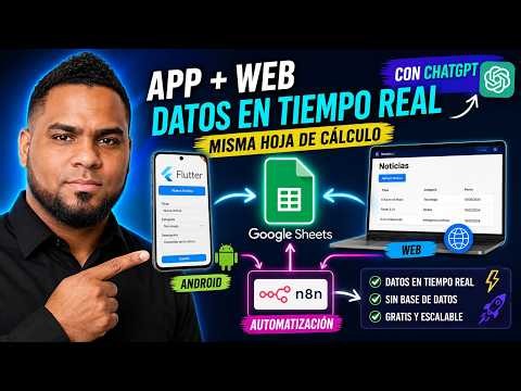 Create an Android + Web App with Google Sheets and n8n | Real-Time Data
