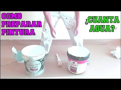 Como preparar y diluir la pintura para pintar una pared con rodillo