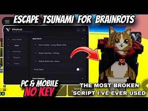 Escape Tsunami For Brainrots Script *NO KEY* - TP TO END, DUPE, AUTOFARM TELEPORT, GOD MODE