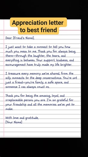 Appreciation letter writing idea part_75 #appreciationletter | English Class